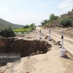 قطع شدن راه ارتباطی سراب باغ آبدانان به دلیل سیلاب