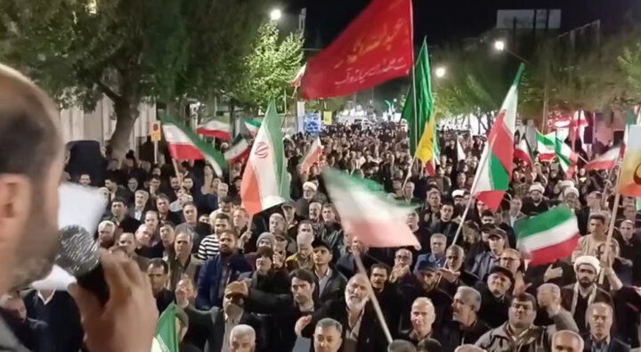 اجتماع باشکوه شبانه میاندوآب در خیابان