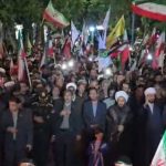 حماسه سازی مردم خوی در تجمع شبانه موج نود و دوم در پاسخ به ندای رهبری