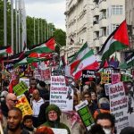 راهپیمایی ده‌ها هزار نفری در لندن در حمایت از فلسطین