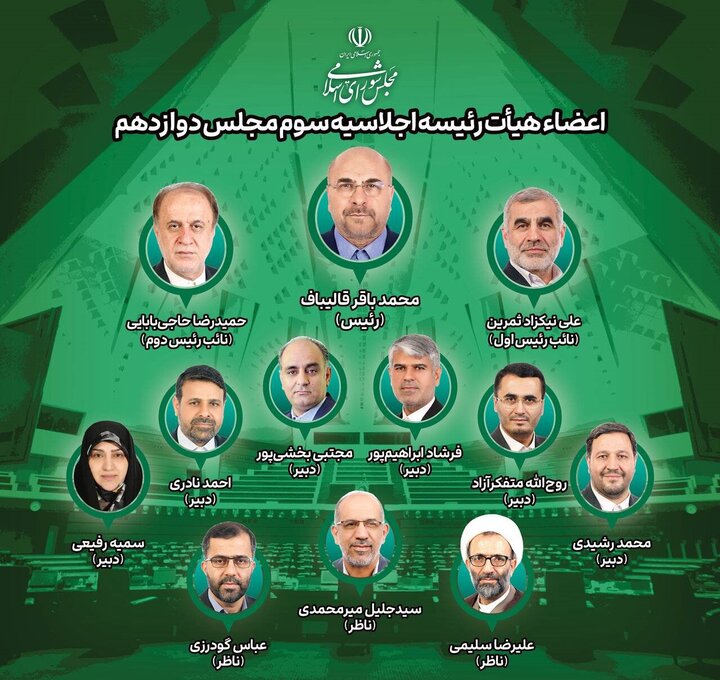 نگاهی به ترکیب جدید هیئت رئیسه مجلس