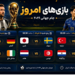 برنامه و زمان بازی‌های امروز جام جهانی/امشب کدام مدعیان حذف می‌شوند؟