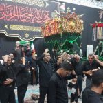 عزاداری هیئت سنتی مسجدالنبی(ص) شهر شاهدیه یزد در شب عاشورا