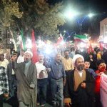 حضور زنان و مردان مجاهد کاشمری در شب ۲۰۰ تجمعات خیابانی