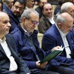 حضور پزشکیان در مراسم یادبود مرحوم احمد ناطق نوری